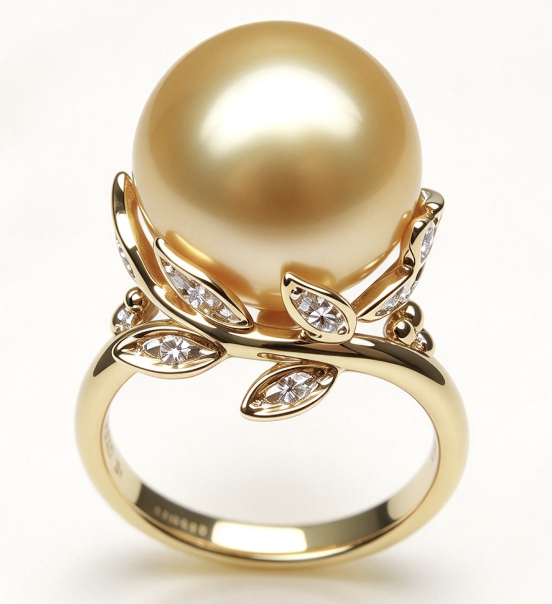 South Sea Pearl and Diamond Arielle Ring South Sea Pearl and Diamond Arielle Ring